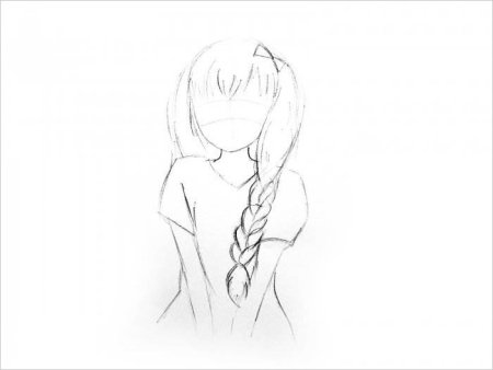 Нарисовать аниме девушку карандашом поэтапно