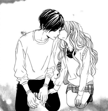 Аниме Юри черно белое