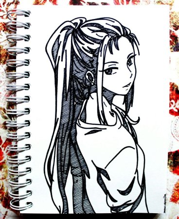 Аниме скетчи маркерами