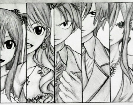 Рисунки для срисовки аниме хвост феи