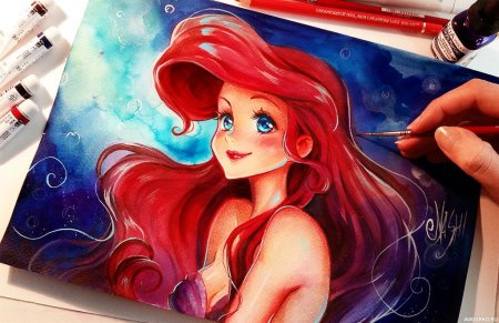 Русалочка Ариель художник
