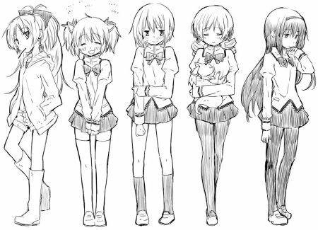 Аниме карандашом в полный рост