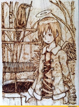 Выжигание по дереву аниме