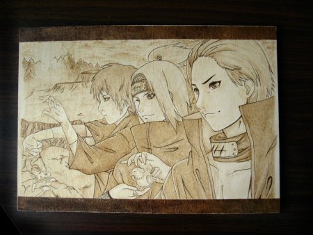 Выжигание по дереву аниме