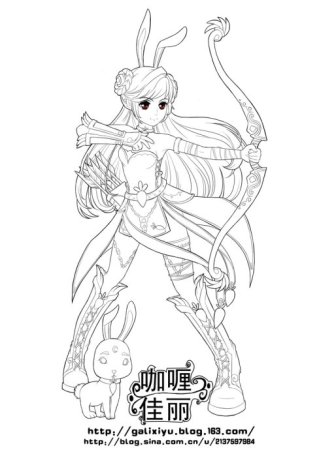 Эскиз тату демон Лис