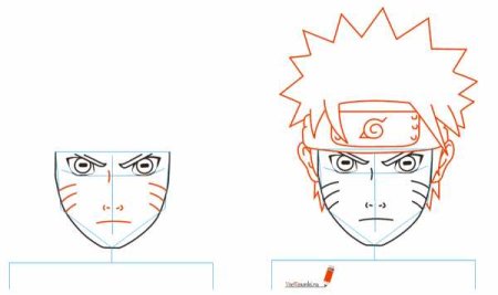 Наруто рисунок пошагово