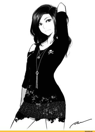 Арты девушек черно белые