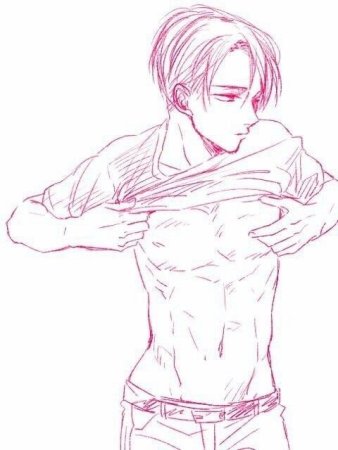 Леви Аккерман карандашом пресс