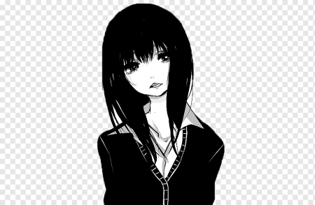 Чёрно-белые арты девушек