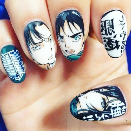 Аниме маникюр темный дворецкий