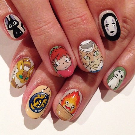 Аниме маникюр Хаяо Миядзаки