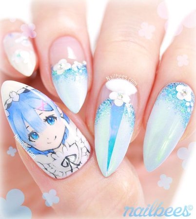 Ногти в анимешном стиле