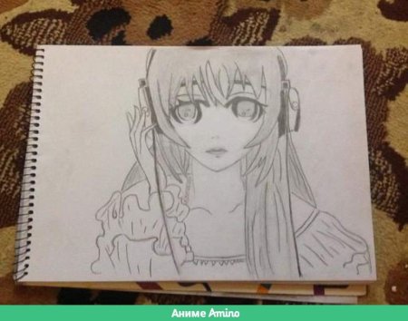 Рисунки аниме карандашом на листе
