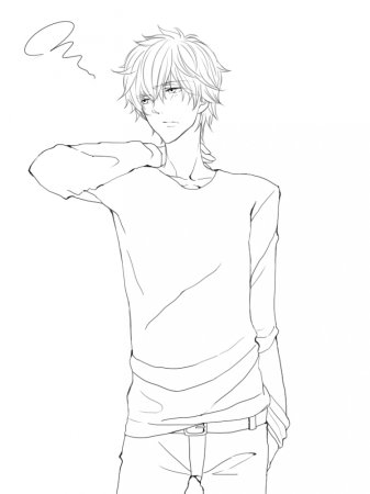 Раскраски аниме парни в полный рост