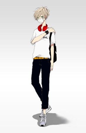 Аниме парни в полный рост