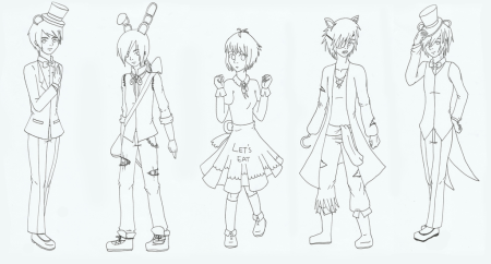 Раскраски ФНАФ Рокси аниме