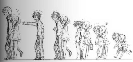 Рисунки маленькие зарисовки людей аниме