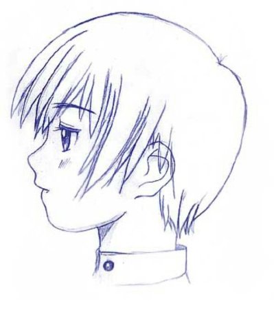 Рисунки аниме боком легкие