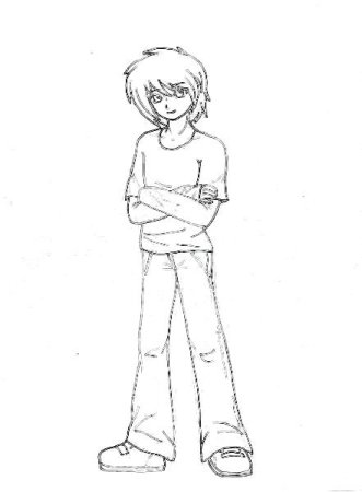 Рисунок мальчика карандашом