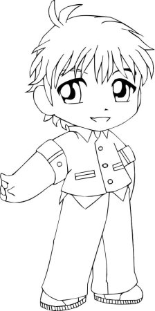 Раскраска аниме мальчишки