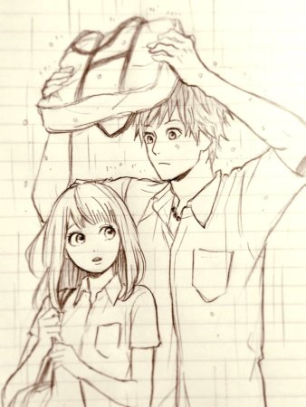 Рисование аниме школьников