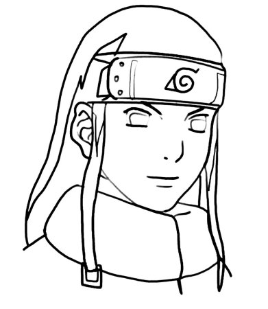 Наруто раскраска Наджи хьюгап