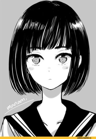 Аниме девочка с каре