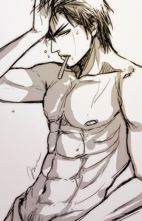 Баскетбол Куроко Кагами с прессом