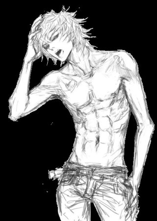 Аниме парни с прессом