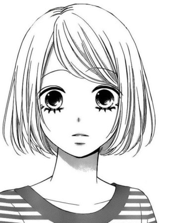 Аниме девочка с каре для срисовки