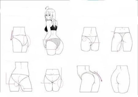 Рисунок зад девушки легко