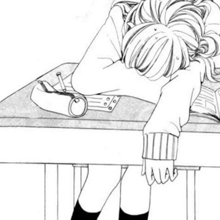 Аниме лежит на парте