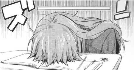 Аниме спит на парте