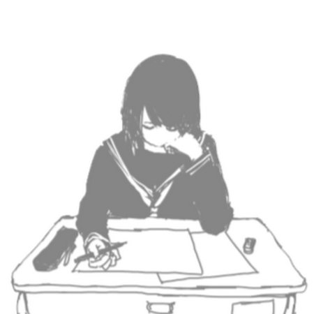 Человек сидит за партой