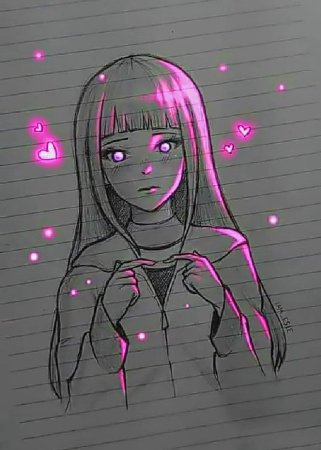 Glow Art anime на бумаге