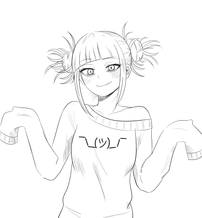 Toga Himiko аниме эскиз