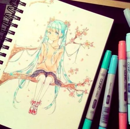 Аниме девочки для скетчбука