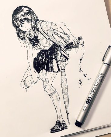 Наброски в стиле аниме