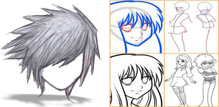 Первый шаг срисовать аниме