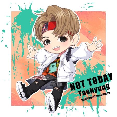 Чиби арт БТС not today