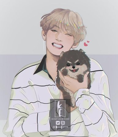 Тэхен и Ентан арт