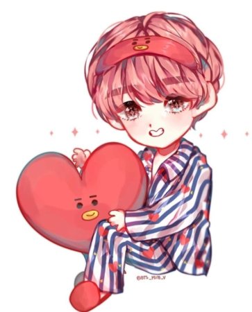 Чиби БТС Тэхен