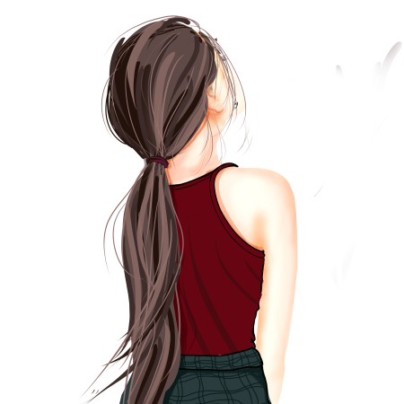 Мультяшные девушки с длинными волосами