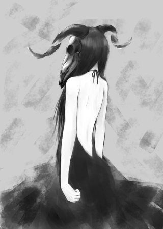 Аниме девушка со спины