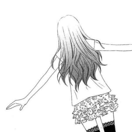 Девочка спиной раскраска