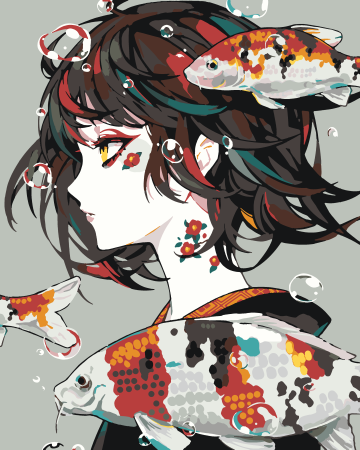 Anime Koi рыбка