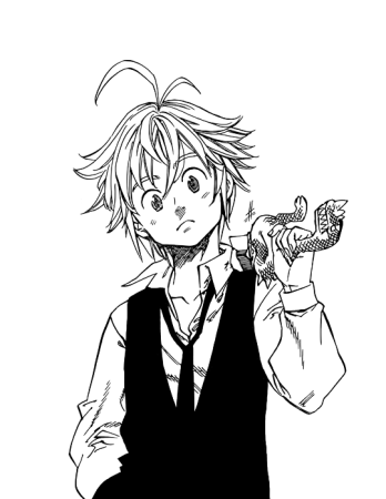 Мелиодас черно белый