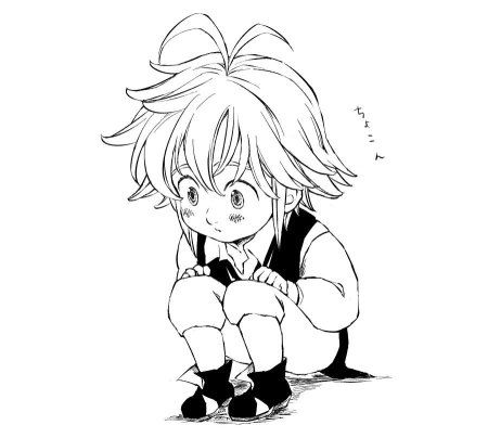 Мелиодас семь смертных грехов черно белый