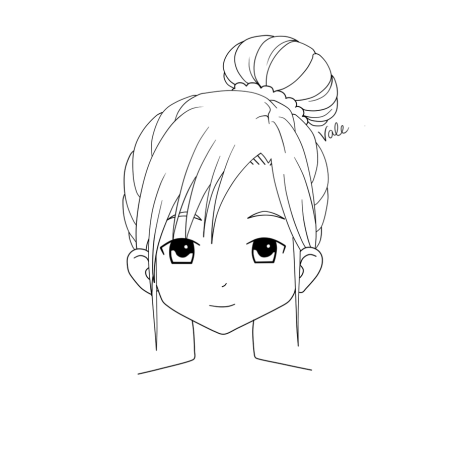 Раскраски прическа гулька