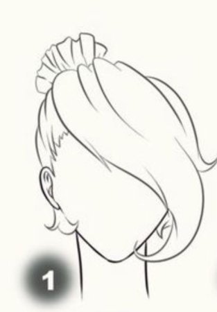 Волосы для срисовки пучок